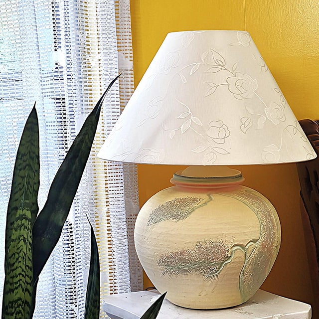 Vintage 1980s Postmodern Sculptural Ceramic Table Lamps – a Pair For Sale - Image 11 of 18