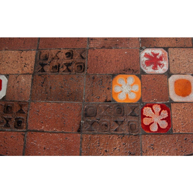 Coffee Table in Lava Stone, Ceramic and Steel by Jean Jaffeux, 1960s For Sale - Image 12 of 15