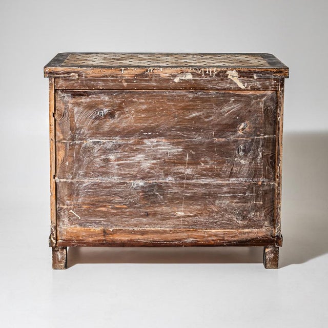 Painted Chest of Drawers with Tile Decor, 1800s For Sale - Image 5 of 8