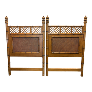 Lexington Furniture Coastal Style Faux Bamboo Twin Headboards- A Pair
