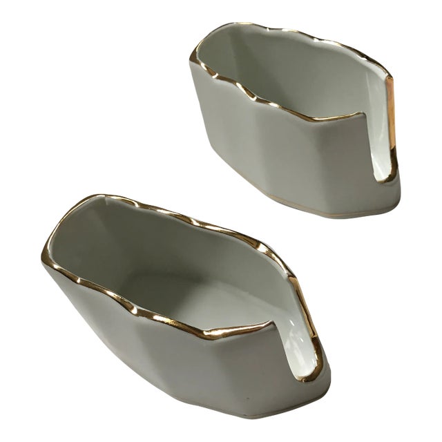 Mid 20th Century Shafford Japan Golden Heirloom Spoon Stacking Caddy - Set of 2 For Sale