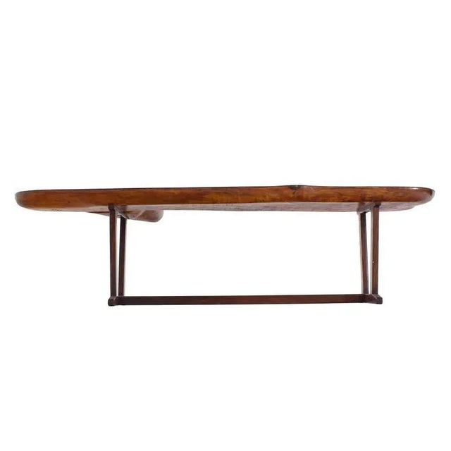 20th Century Organic Modern Solid Top Coffee Table or Bench For Sale - Image 9 of 11