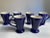 Mid-Century Modern Mid 20th Century Royal Blue Handled Ceramic Mugs - Set of 6 For Sale - Image 3 of 13