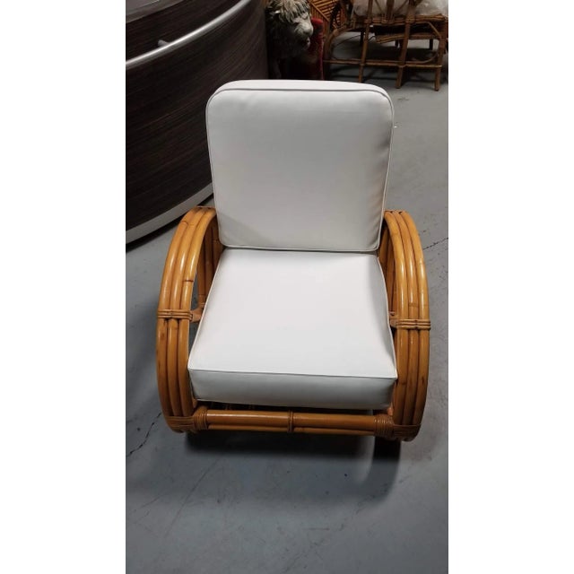 Restored Mid-Century Frankl Style Rattan Three-Strand Full Pretzel Livingroom Set For Sale - Image 12 of 12