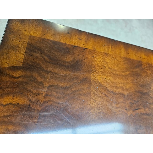 1990s Maitland Smith Sheraton Mahogany Petite Sideboard Buffet Server Console For Sale - Image 11 of 12