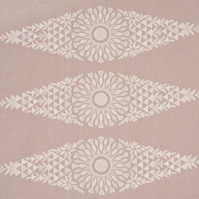 Contemporary Schumacher Tasmin Embroidery Fabric In French Lilac For Sale - Image 3 of 6