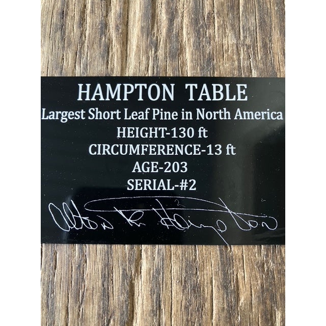 Historic 16 Foot Live Edge Single Slab Table For Sale - Image 15 of 18