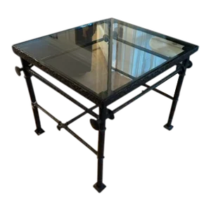 1990s Carole Gratale Bronze Large Side Table