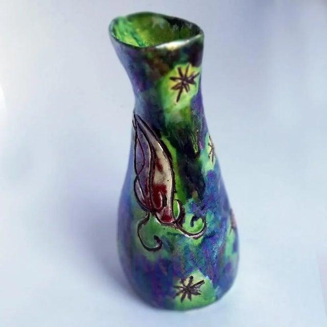 Mid-Century Italian Ceramic Vase by Bedin Lina, 1956 For Sale - Image 3 of 10