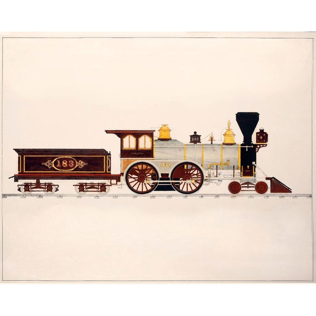 Halsey Reproduction Vintage Train Illustration Prints Set of 4 For Sale In Los Angeles - Image 6 of 17