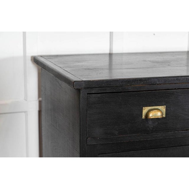 English Ebonised Oak Dresser Base, 1900 For Sale - Image 10 of 18