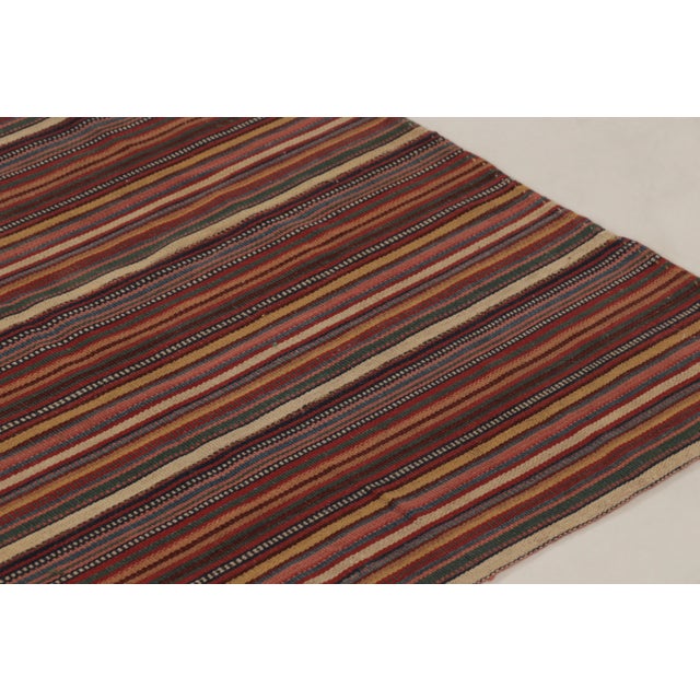 2020s Rug & Kilim’s Contemporary Square Flatweave Rug With Variegated Stripes For Sale - Image 5 of 10
