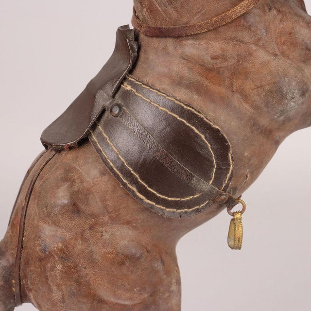 Leather Covered Prancing Horse For Sale - Image 5 of 8