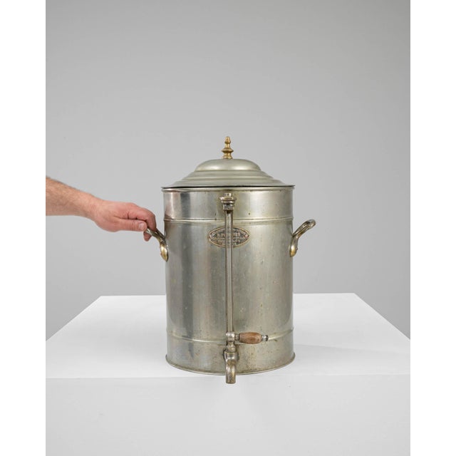 Early 20th Century Belgian Metal Samovar With Lid For Sale - Image 17 of 18