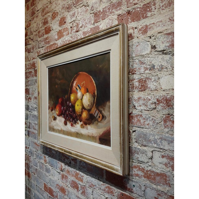 Derk Smit Still Life "Fruits All Over the Table" Oil Painting C.1930s For Sale In Los Angeles - Image 6 of 8