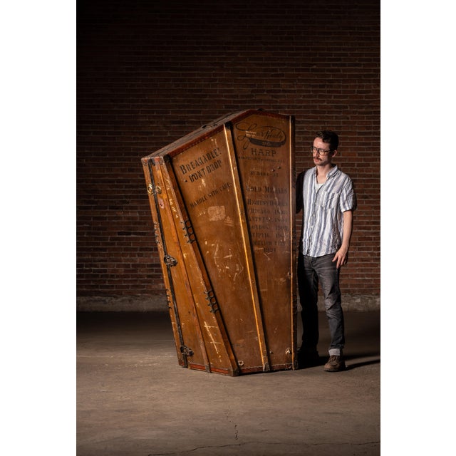 c. 1920s; Lyon & Healy, Inc. - Chicago, IL Large wooden shipping crate constructed specifically for transporting a Lyon &...