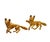 1980s Vintage Gold Tone Fox Cufflinks For Sale - Image 5 of 5