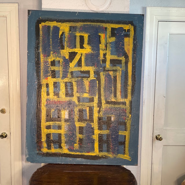 Textile John Frates “Distance Lights” Mid Century Modern Abstract , COA,Hang Multi-Directional, 48x36”x1 1/2in., #1708 For Sale - Image 7 of 11