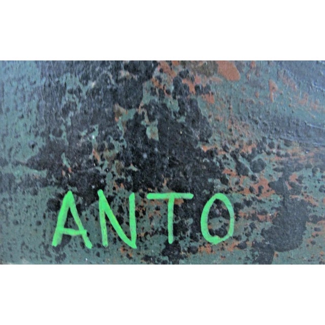 Mid-Century Modern Carlo of Hollywood Anto Framed Oil on Board Painting 1960s For Sale - Image 3 of 11