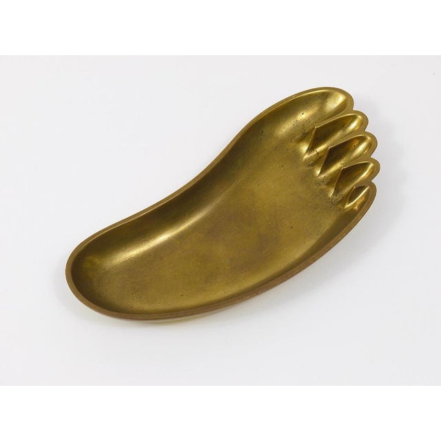 Mid-Century Sculptural Foot Bowl in Brass from Hagenauer, Austria, 1950s For Sale - Image 11 of 18
