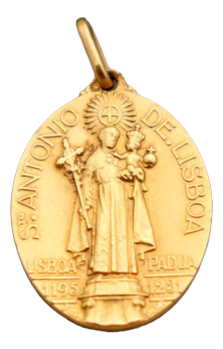 19.2k Gold Saint Anthony of Lisbon Pendant