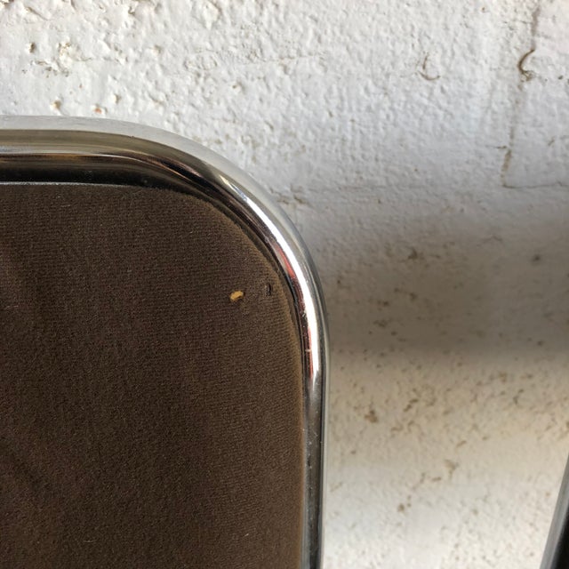 Chrome 1970s Italian Chrome Chairs by the Otto Gerdau Company - a Pair For Sale - Image 8 of 13