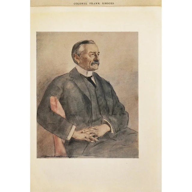 1900 - 1909 1901 Mortimer Menpes "Colonel Frank Rhodes", Original Period Antique Print For Sale - Image 5 of 9