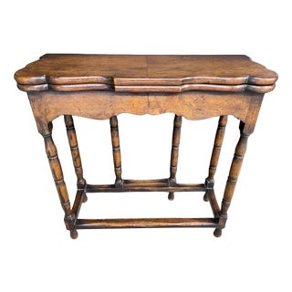 Queen Anne Walnut Tea Table, 1890s For Sale