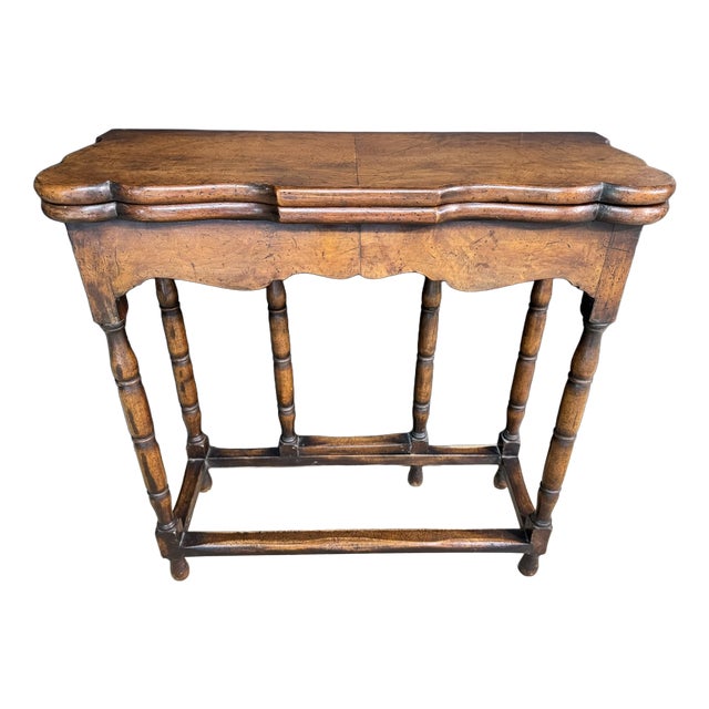 Queen Anne Walnut Tea Table, 1890s For Sale