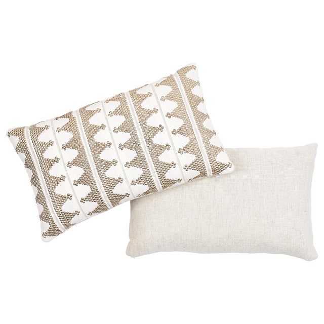 Contemporary Schumacher X Johnson Hartig Tim Tim Greige Pillow For Sale - Image 3 of 6