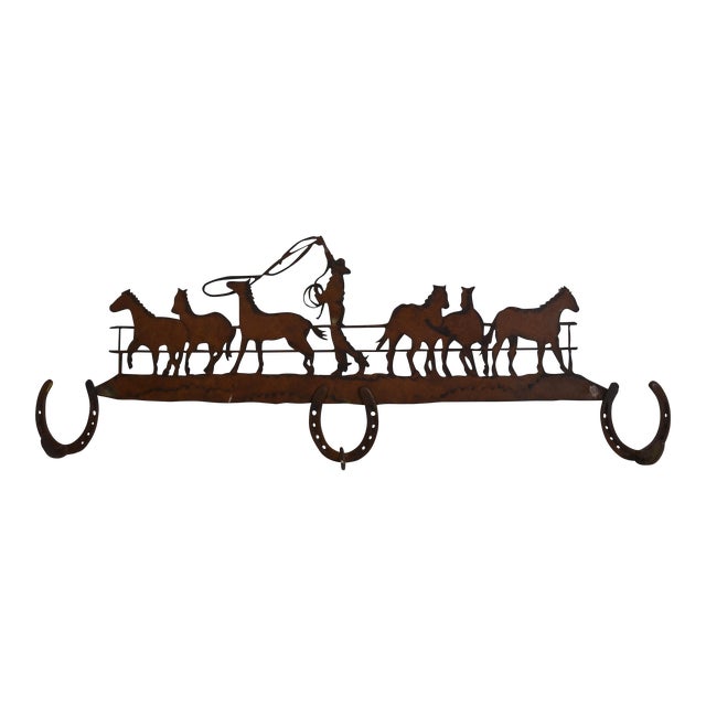 Metal Horseshoe Coat Rack For Sale