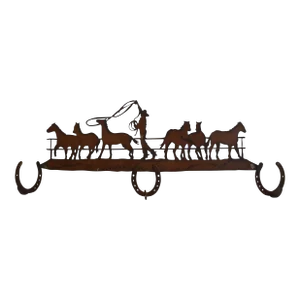 Metal Horseshoe Coat Rack