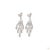 Silver 8.19 Carat Round Brilliant Cut Diamond Gold Earrings, Pair For Sale - Image 8 of 9