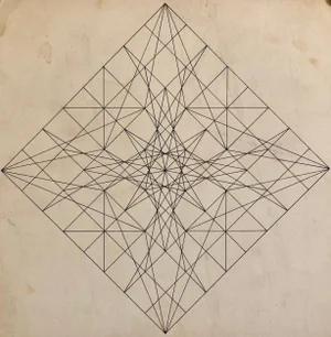 Alvin Dickstein Untitled 1960s Abstract Geometric Expressionist New York Stable Gallery Drawing