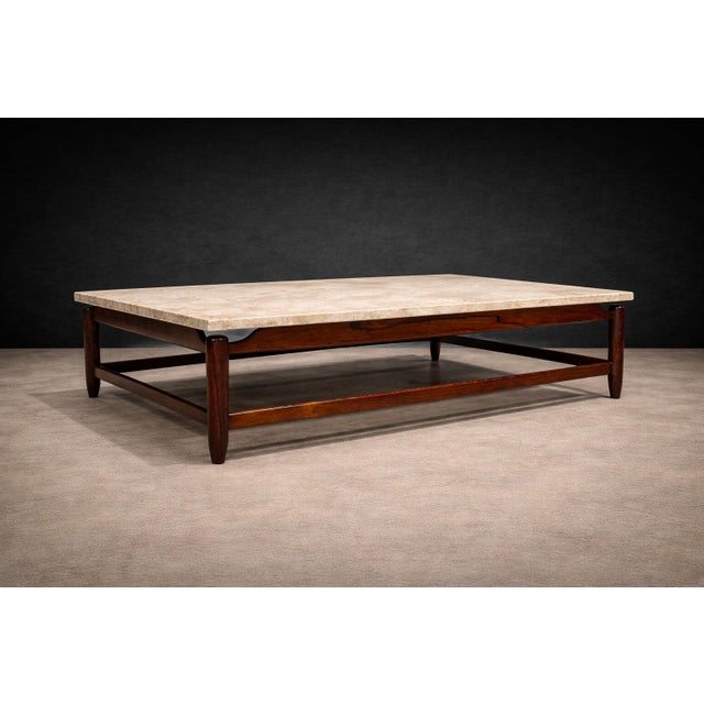 1950s Coffee Table in Solid Rosewood & Marble by Jorge Jabour for Móveis Cantu, Brazilian Modern, 1960s – Lot 645 For Sale - Image 5 of 14