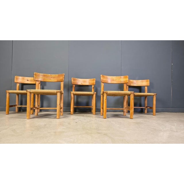 Pine Wood Dining Chairs by Rainer Daumiller for Hirtshals Savvaerk, 1970s, Set of 5 For Sale - Image 13 of 17