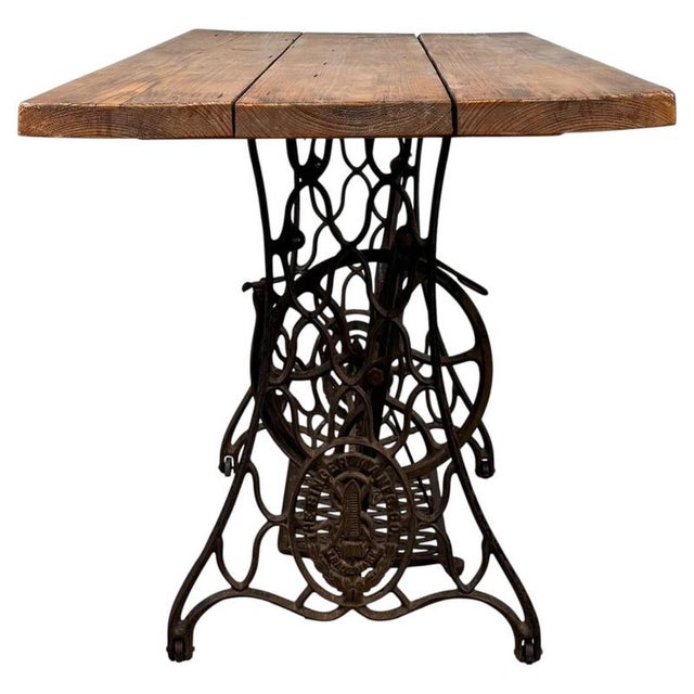 Vintage English Cast Iron Table, 1900s For Sale - Image 11 of 12