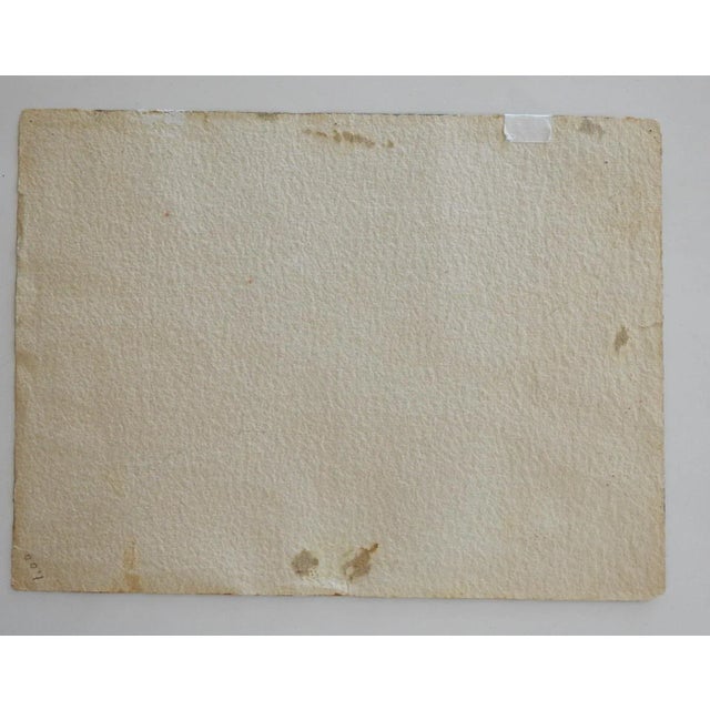 1930 Coastal Watercolor Landscape Painting For Sale - Image 4 of 4