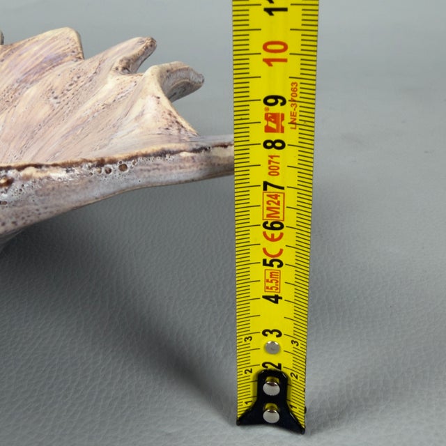 Vintage Ceramic Leaf Centerpiece Pocket Emptier from Vallauris Bonaudi For Sale - Image 11 of 12