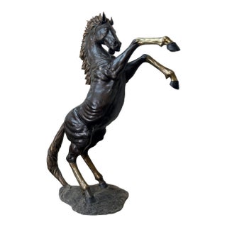 Monumental Rearing Horse Bronze Sculpture – 10.5 Ft Tall – Grand Equestrian For Sale