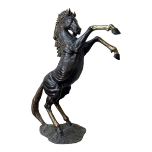 Monumental Rearing Horse Bronze Sculpture – 10.5 Ft Tall – Grand Equestrian