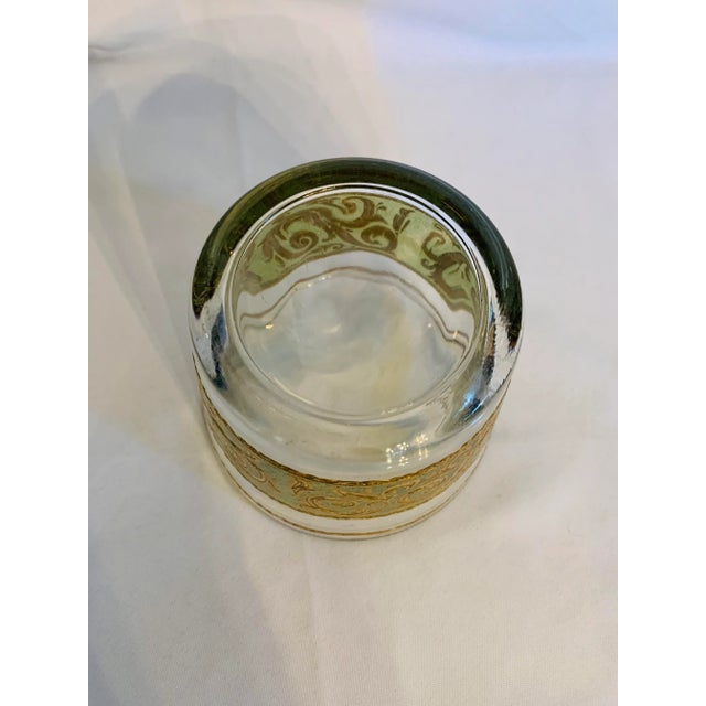 Culver Ltd. Vintage Culver Ltd. Toledo Green & Gold Ice Bucket For Sale - Image 4 of 11