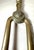 18th Century Antique 18th Century Wrought Iron Turned Brass English Fireplace Tongs Tool 2 For Sale - Image 5 of 10