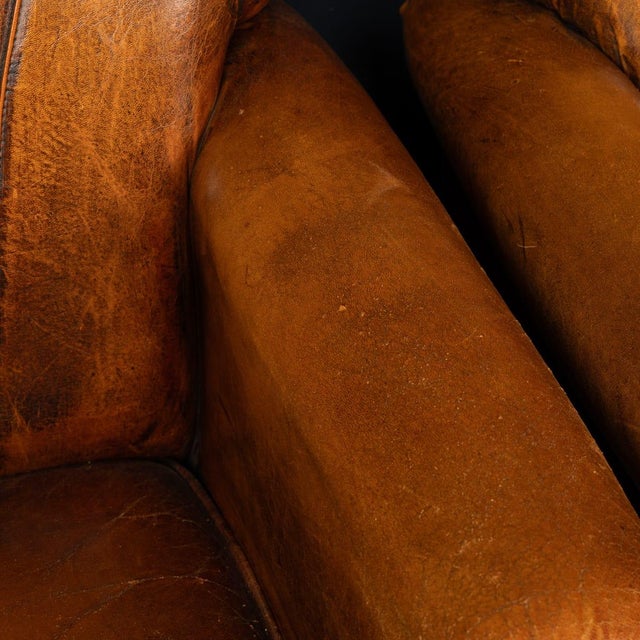 Vintage Dutch Leather Club Chairs, 1980, Set of 2 For Sale - Image 15 of 18