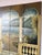 Vintage Hand-Painted Four-Panel Folding Screen – Architectural Landscape Room Divider For Sale In Miami - Image 6 of 12