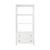 Wood Matthew Izzo Home Davie Fluted Matte White and Antique Brass Two Drawer Etagere For Sale - Image 7 of 7