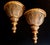Mid-Century Modern Mid 20th Century Ornate Gold Demilune Wall Sconces For Sale - Image 3 of 12
