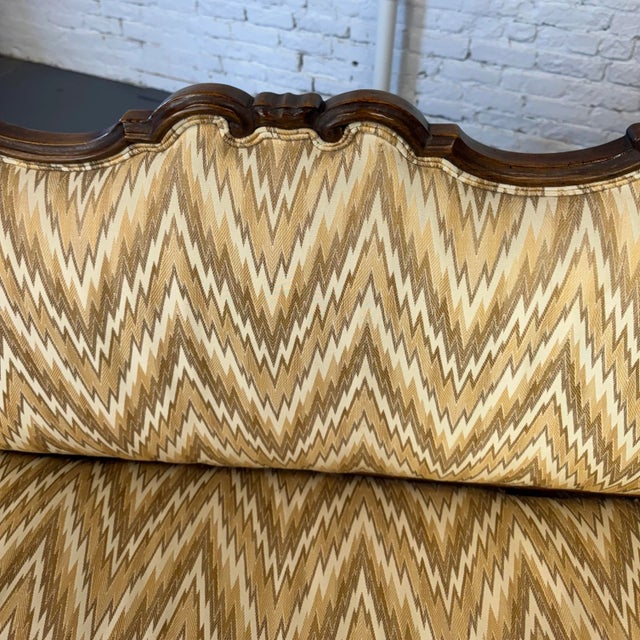 French Louis XV Carved Walnut Sofa For Sale - Image 4 of 12