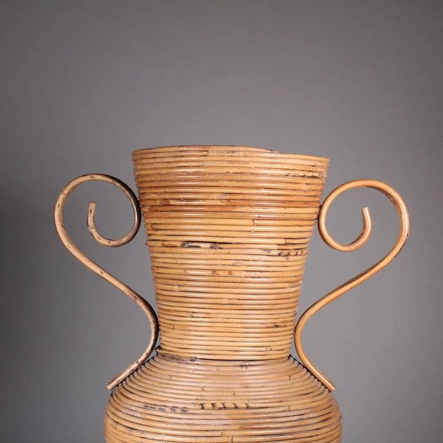 Rattan Amphora Vase from Vivai del Sud For Sale - Image 9 of 11