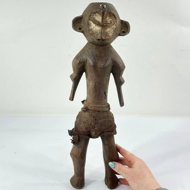 Wood Early 20th Century Lengola Standing Wood Figure For Sale - Image 7 of 7